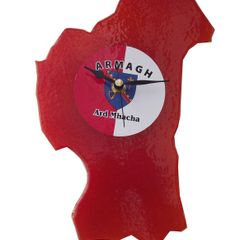 Handmade Glass County Clock - Armagh