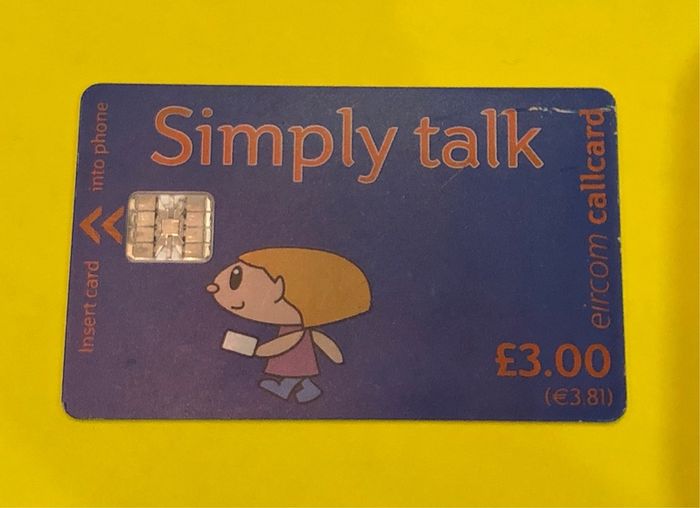 Card 1288 Simply Talk 3pounds Schlumberger Literature Front Overprint