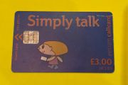 Card 1288 Simply Talk 3pounds Schlumberger Literature Front Overprint