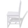 Three Piece Dining Set Pinewood White Image 4