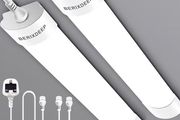 Lights 2 Pack, Waterproof Plug in Strip Lights with Switch, IP65 Plug in Ceiling Light for Garage, Shed, Under Counter, Wardrobe, 6500K Daylight, 2FT, 60cm, 18W