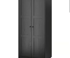 New Ikea Black 2 Door Wardrobe