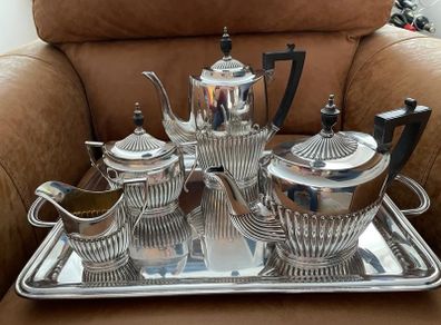 Antique silver plated 4 piece tea and coffee set