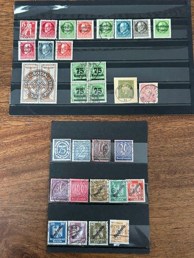 Germany 1872-1945 Reich Collection lot stock 1200+ stamps and 2 Mint sheets