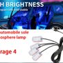 4pcs RGB LED Atmosphere Lamp Set for Car - High Brightness, Long Lifespan, USB-Powered Image 5