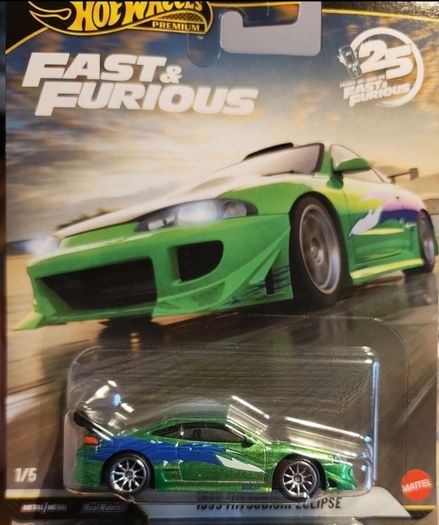 Hot Wheels Premium Fast And Furious 1995 Mitsubishi Eclipse Chase 1/5