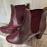 Unisa Wine / Burgundy Leather Ankle Boots Image 2