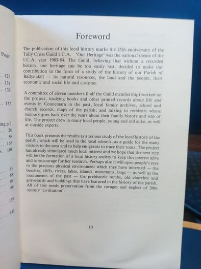 Ballynakill Connemara history book