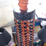 Vintage 6 Arm Quality Chandelier With Amber and Black Drops Image 9