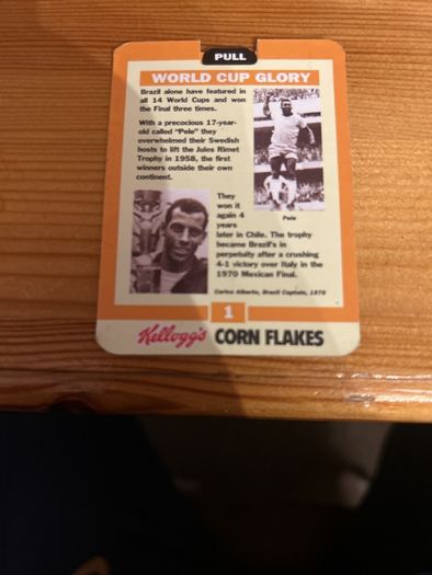 World Cup USA 94 - kellogg's corn flakes card collection
