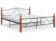 main image for ad Bed Frame Black Metal 200x200 cm