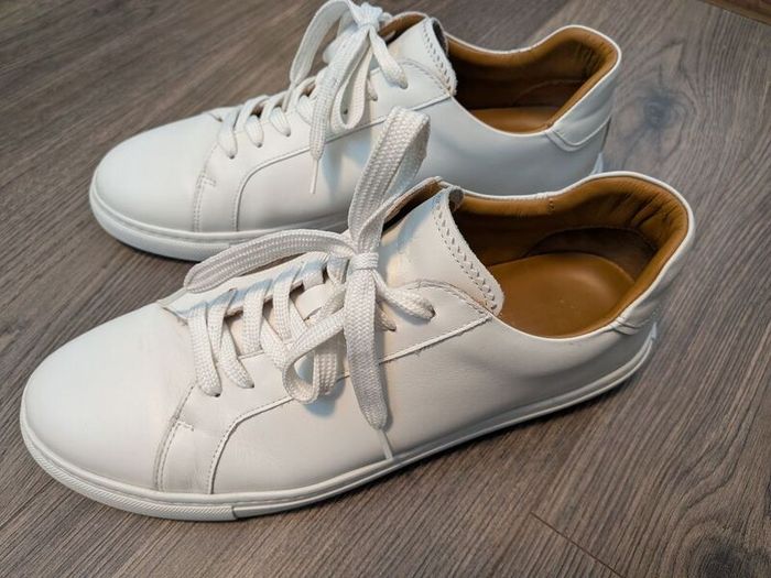 White Leather Sneakers Charles Tyrwhitt - Men's