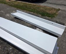 4 x small white shelf