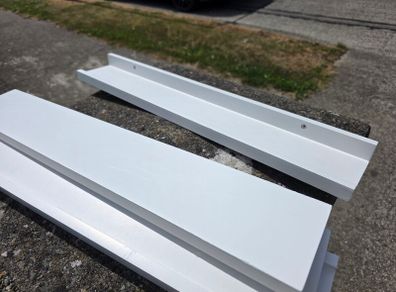 4 x small white shelf