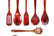 Brand New Cooking Utensils Set, 7 Pieces, Teak Wooden Spoon and Spatula for Cooking,