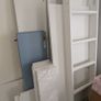 Loft bed, white blue/with desk with 4 drawers Image 2