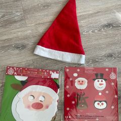 Christmas masks Santa Snowman Penguin Reindeer and Santa's hat Christmas accessories