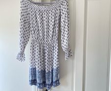Hollister Off-The-Shoulder Boho Mini Dress Paisley Floral