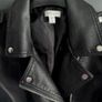 Topshop Black Faux Leather Biker Jacket UK 12 Image 4