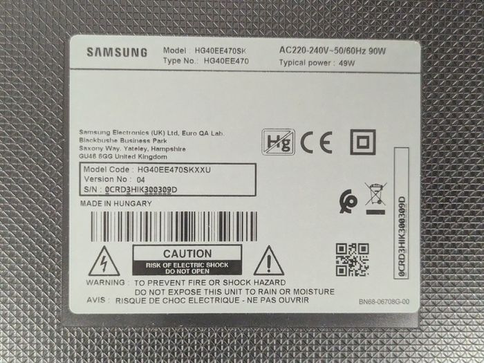 40" Samsung Monitor / TV - No Stand