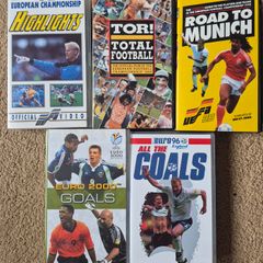 European Football Championship VHS films x 5