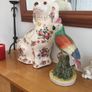 Pair of Staffordshire Style Dogs - Rose/Floral/Gold Image 3