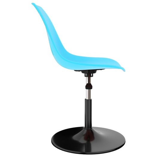 Swivel Dining Chairs 4 pcs Blue PP