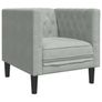 Living Room Couch 3 pcs Light Grey 194 x 74.5 x 70.5 cm Velvet Image 5