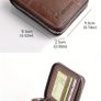Men's Wallet Made of PU Wax Oil Skin Purse for Men Coin Purse Short Male Card Holder Wallets Zipper Around Money Coin Purse Image 2