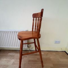 Wooden high bar stool