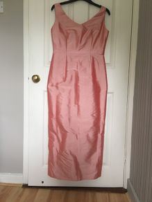 Backless Pink Silk Dress