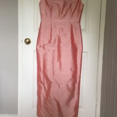 Backless Pink Silk Dress
