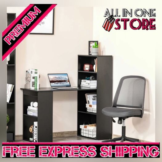 120cm Modern Computer Desk Bookshelf Writing Table Workstation 6 Shelves (FREE SHIPPING)