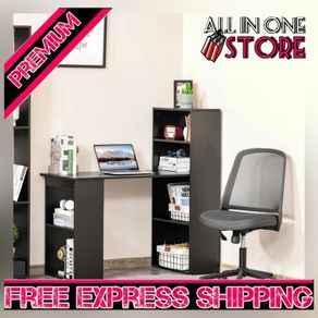 120cm Modern Computer Desk Bookshelf Writing Table Workstation 6 Shelves (FREE SHIPPING)