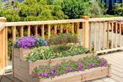 470L Raised Garden Bed, 3-Tier Planter Kit, Elevated Wooden Planters for Garden, Yard &amp; Patio, 124 x 124 x 56 cm
