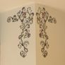 Jacobean design wall decal/sticker/art transfer vintage girl's room border trim Image 5