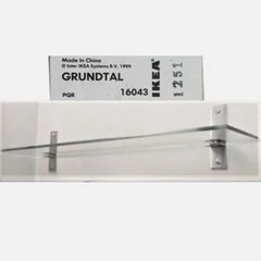 Grundtal IKEA glass bathroom shelf