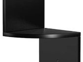 _Corner Shelf, 5 Level Hanging Shelf, Rack Zigzag Design, Bookcase, 20 x 20 x 127.5 cm, Black