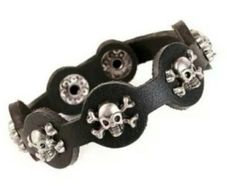 Leather Skull Bracelet