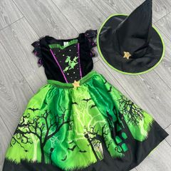 Witch Costume and Hat Age 7-8