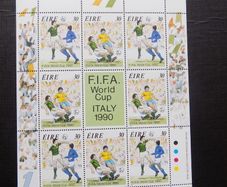 Ireland 1990.Italy FIFA World Cup.MNH. Stamp Sheet. Commemorative.
