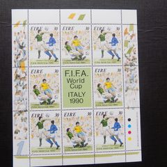 Ireland 1990.Italy FIFA World Cup.MNH. Stamp Sheet. Commemorative.