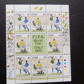 Ireland 1990.Italy FIFA World Cup.MNH. Stamp Sheet. Commemorative.