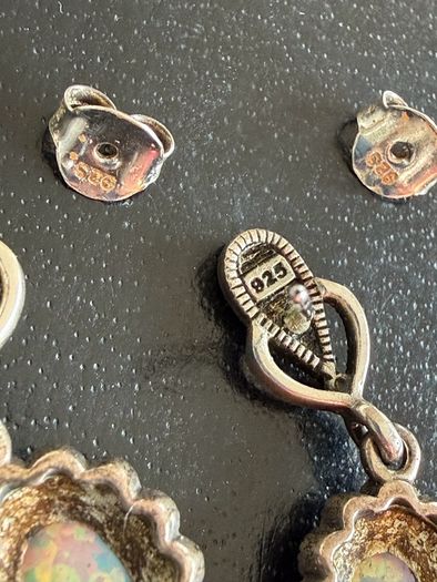 silver earrings