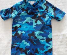 Next Blue Camo Short Sleeve Sunsafe Rash Vest (3 years)