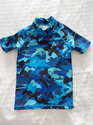 Next Blue Camo Short Sleeve Sunsafe Rash Vest (3 years)