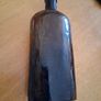 Antique Francis Faulkner Dublin black glass whiskey bottle Image 2