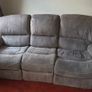 3-Seater Electric Reclining Sofa  Grey Fabric  Excellent Condition Image 4
