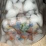 Art Deco 1930s Mottled Glass Flycatcher Ceiling Light Shade, Hand Painted Grapes Image 3