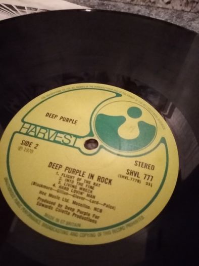 DEEP PURPLE  in rock 1st UK 1970 press no EMI complete Beatles Led Zeppelin